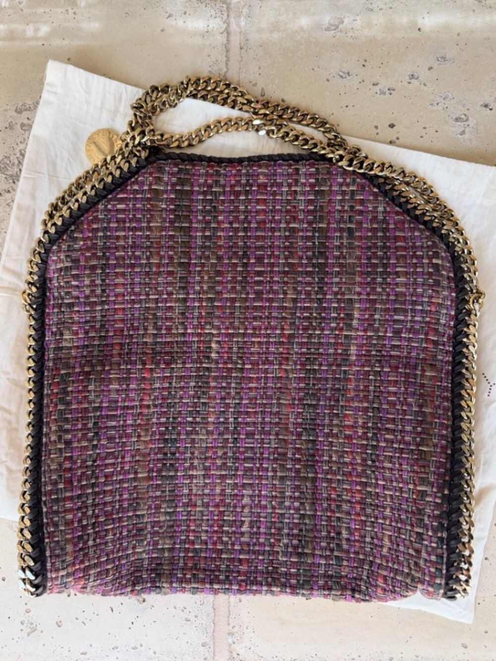 Stella McCartney Falabella Boucle Tweed Foldover Tote - Picture 2 of 16